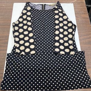 Melonie Polka-Dot Dress with Three-Quarter Sleeves